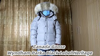 Canada Goose Wyndham Parka Black Label Heritage Try on Review [upl. by Boycie392]