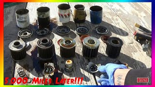 5000 Mile Used Oil Filter Review SUPER TECH MOBIL 1 KampN FRAM ULTRA HONDA Pt1 [upl. by Atikam]