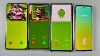 Fake Call Group Phones Incoming Calling Samsung Galaxy Fold vs S20 vs Note 20 vs LG Wing [upl. by Kannry]