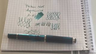 Pelikan M205 quotAquamarinequot  Fountain Pen Review [upl. by Enyrhtac]