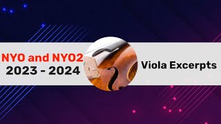 NYO USA and NYO2 viola audition 2023  2024 excerpts listening guide with score [upl. by Levine]