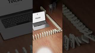 Domino Effect  Thank you for 100k subscribers  Satisfying Chain Reaction v28 [upl. by Nafis]