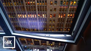 Open Window New York City Soundscape at Night Midtown Manhattan City Sounds 4k [upl. by Luedtke750]