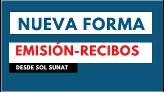 🎯NUEVA FORMA DE EMISION DE RECIBOS POR HONORARIOS SUNAT´2021´ ¿emision de recibos contado crédito [upl. by Ardnala710]