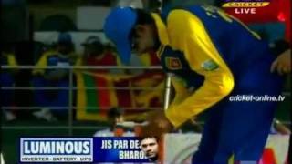 Farveez Maharoof Hat Trick vs India [upl. by Anerul392]