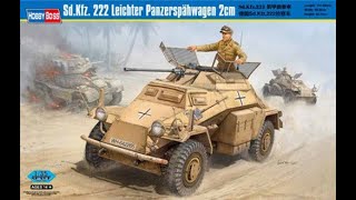 Hobbyboss 135 Scale SdKfz222 Leichter Panzerspahwagen 2cm [upl. by Ademla238]