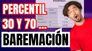 Percentil 30 y 70 25 50 etc🤔Cómo hacer BAREMOS en Excel y SPSS❓Baremacion con Percentiles🙂 [upl. by Waylan]