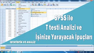 Spss ile T testi Bağımsız Örneklemler için ve hipotez analizleri [upl. by Prue]