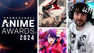 MIS VOTOS A LOS CRUNCHYROLL ANIME AWARDS 2024 [upl. by Meingoldas]