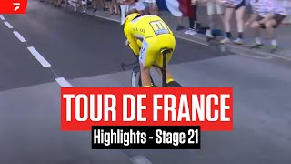 Tour de France 2024 Stage 21 Highlights [upl. by Zacherie940]