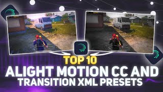 TOP 10 PUBG ALIGHT MOTION CC AND TRANSITION XML PRESETS PACK  CrazyVFX [upl. by Trella]