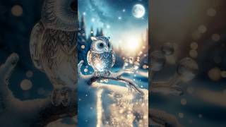 Crystal owl 水晶貓頭鷹晶瑩可愛 aiart cute cuteanimals [upl. by Lindy]