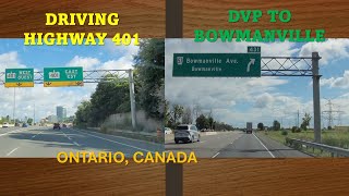 HIGHWAY 401 DVP to Bowmanville Ontario Canada [upl. by Oelgnaed544]