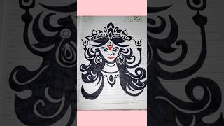 Maa Durga 🙏🙏 durga drawing pencildrawing ytshorts shortsfeed shorts [upl. by Joed493]