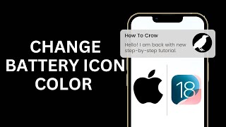 How to Change Battery icon Color on iPhone iOS 18 [upl. by Adiela412]