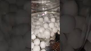 Round Naphthalene balls🤍😍 satisfying mothballs asmr oddlysatisfyingnaphthalene youtubeshorts [upl. by Idnac484]