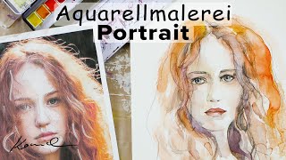 AliceART  Aquarell Kurs 8 für Fortgeschrittene  Portrait  Aquarell lernen  watercolor [upl. by Patrice]