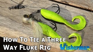 How To Tie a Threeway Fluke Rig  The Fisherman Magazine [upl. by Ardnalac15]