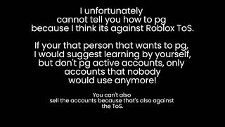 What I think about password guessed accounts on Roblox pged accounts [upl. by Eirb]