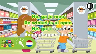 BOODSCHAPPEN DOEN  Kinderliedjes  Karaoke  Minidisco [upl. by Gian]