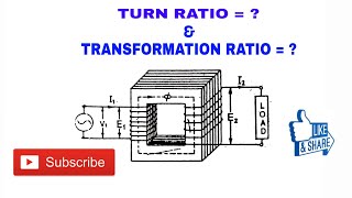 2 TURN RATIO AND TRANSFORMATION RATIO IN A SINGLE PHASE TRANSFORMER [upl. by Trellas]