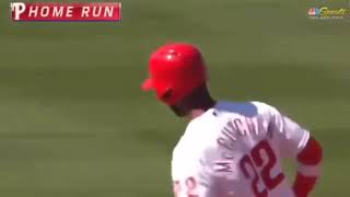 Andrew McCutchen Hits Home Run on First At Bat with Phillies  MLB Opening Day 2019 [upl. by Luahs328]