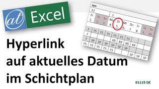 Hyperlink auf Datum im Schichtplan  Navigation in Excel [upl. by Peregrine]