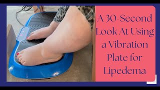 What it looks like to use a vibration plate while sitting for lipedema [upl. by Ecnaled]