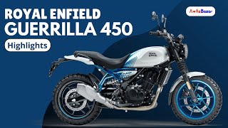 Royal Enfield Guerrilla 450 Highlights  Sherpa Engine TFT Display Google Maps LED Headlamp [upl. by Adkins]