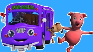 Las ruedas del autobús en español 3D  canciones de los niños a cantar  Wheels on the Bus Blue [upl. by Ula]