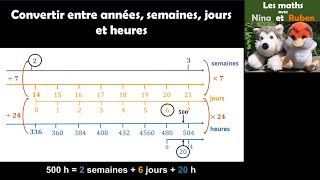 S7E5 Convertir entre années semaines jours et heures [upl. by Macfarlane223]