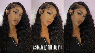 Ashimary loose deep wave 30quot full 13x6 frontal wig review [upl. by Atoiyanap]