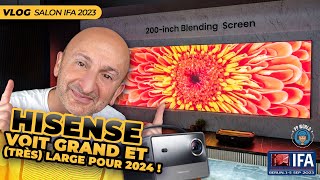 VLOG 4K  Hisense Voit GRAND et LARGE Pour 2024  Laser TV Vidéoprojecteurs TV [upl. by Baras]