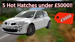 5 Family Hot Hatches under £5000 help me find a new car that can also take on the race track [upl. by Lladnik357]