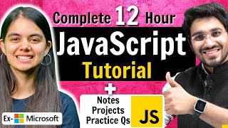 JavaScript Tutorial 2024 for Beginners to Pro with Notes Projects amp Practice Questions [upl. by Ahseiyn397]