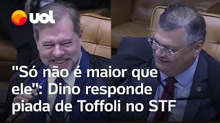 Dino responde após Toffoli fazer piada e dizer que experiência só não é maior que ele veja vídeo [upl. by Azitram]