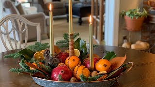 Making Clove Orange Pomanders amp A Simple Holiday Centerpiece [upl. by Esylla]