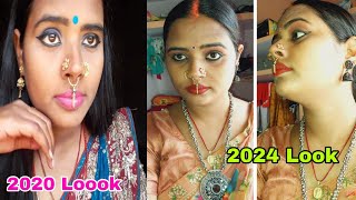 Recreate 👃 Nose look3 Nose Ring Nose Pin Siptum Ring how to wear and remove [upl. by Llewop301]