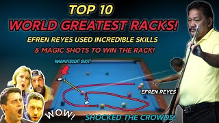 EFREN REYES DEMONSTRATED INCREDIBLE SKILLS amp MAGIC SHOTS TO WIN THE RACK amp DEFEATED HIS OPPONENTS [upl. by Richlad]