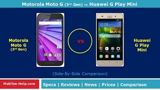 Motorola Moto G 3rd Gen vs Huawei G Play Mini SideBySide Comparison [upl. by Elnar]