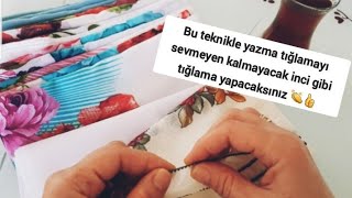 138  Yazma Tığlama Bu Kadar Kolay Olmamıştı Oyalarım hira tekniği Sizlerle [upl. by Ano]