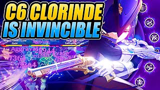 MAXED Clorinde is ACTUALLY UNKILLABLE in Genshin Impact C0 vs C6 Showcase [upl. by Yc]