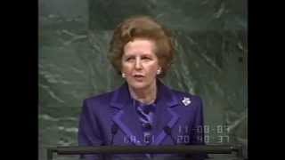 Margaret Thatcher  UN General Assembly Climate Change Speech 1989 [upl. by Valiant]