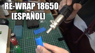 REWRAP Cambio de envolturas para baterías 18650 de Vapeo [upl. by Tillio]