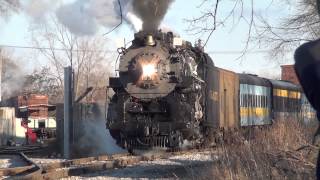 Pere Marquette 1225 steam engine from the movie The Polar Express 12072013 [upl. by Stelle]