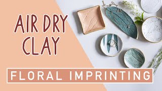 DIY Jewellery Trays  Imprinting Air Dry Clay [upl. by Araj]