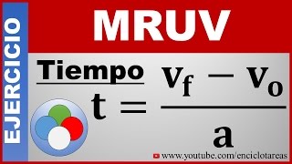 Ejercicio Resuelto MRUV Determine el Tiempo No1 [upl. by Neo]