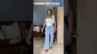 Denim on denim denimondenim denimstyle shein outfitideas outfitinspo [upl. by Libnah]