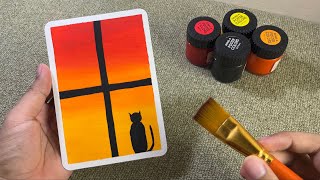 Easy Poster Color  Gouache Sunset Painting for Beginners  StepbyStep Tutorial [upl. by Kinchen209]