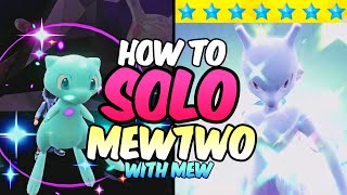 How to SOLO 7 Star Mewtwo Raids with Mew in Pokemon Scarlet Violet [upl. by Tnert]